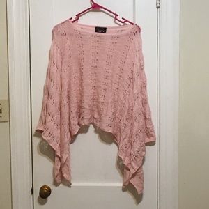 Poncho style crochet cover up